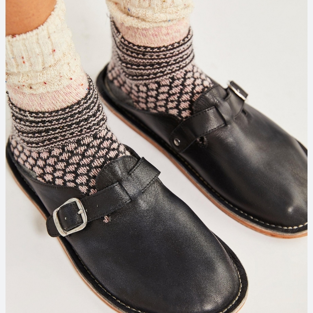 Free People Benson leather mules